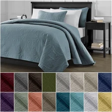 Chezmoi Collection Austin 3-piece Pinsonic Quilt Oversize Bedspread Coverlet Set