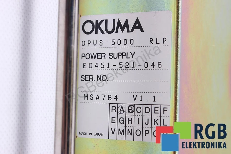 E0451-521-046 OKUMA - Reconditionné - Garantie 24 mois