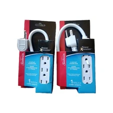2-Pack, 3-Outlet Power Bar, 1-feet Power Extention, 13A, 125V, in door