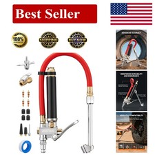 Milton Bayonet Tire Inflator And Air Pressure Gage - Dual Head Chuck - S-522