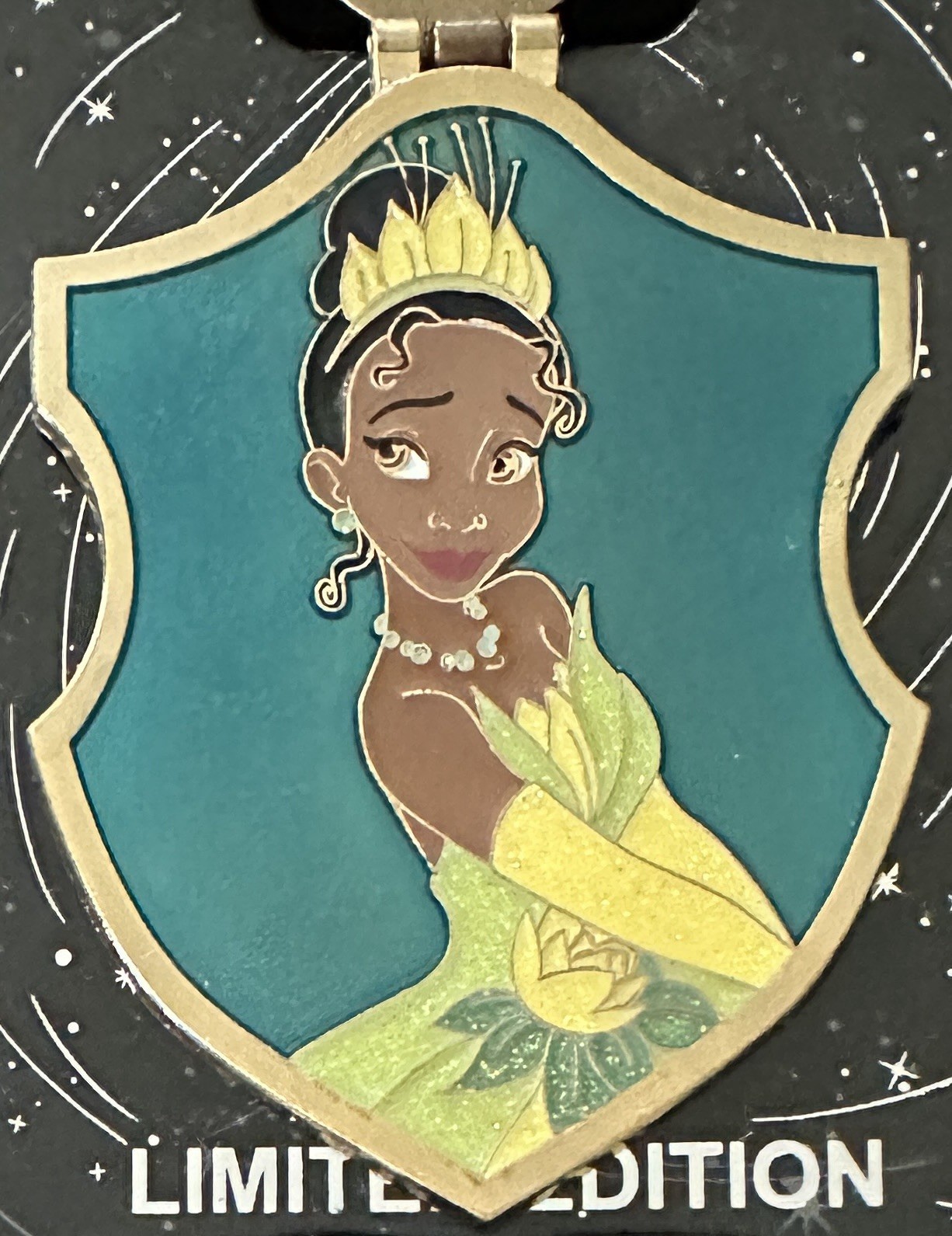 DISNEY WDI PRINCESS CREST PIN TIANA PRINCESS & THE FROG HINGED LOCKET PIN MOG
