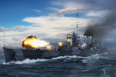 Trumpeter 06745 1:700 HMS York Heavy Cruiser Plastic Model Kit