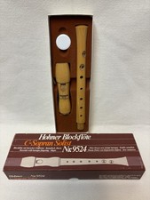 Vtg Hohner Blockflote C-Sopran Solist Maple Wood Flute Instrument Nr. 9524  Box