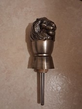 Ancien bec verseur métal bouchon bouteille liqueur verseur tête de lion vaisselle de bar