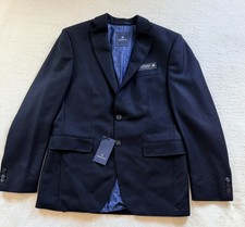 BARUTTI Navy Blue Blazer Wool & Cashmere Formal Size 48 BNWT