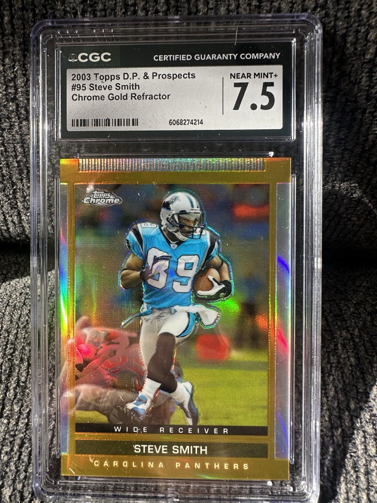 2003 Topps Draft Picks & Prospects Chrome Gold Refractor Steve Smith #95 CGC 7.5