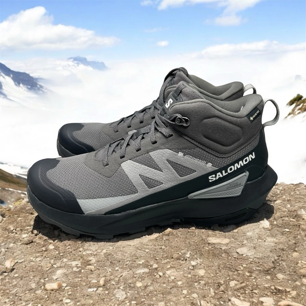 Salomon Elixir Activ Mid Grx Magnet/Phantom/Sharkskin Hiking 474568 Men Sz 9 NEW ELIXIR ACTIV MID GORE-TEX Green | Salomon main image 4