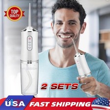 Cordless Rechargeable Water Dental Flosser Oral Irrigator with 3 Modes  4 Tips