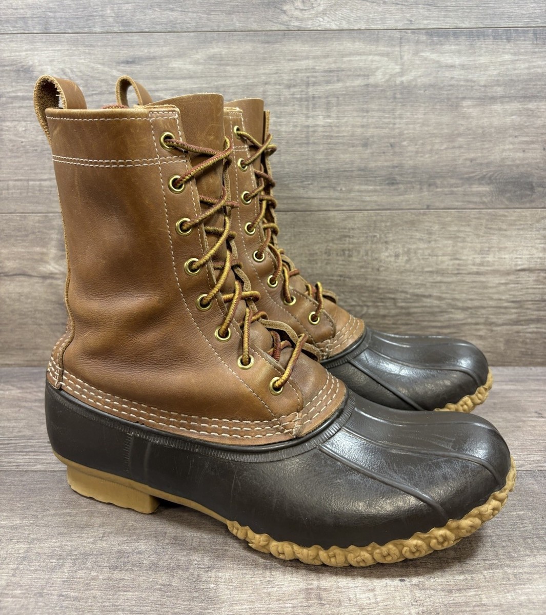 •L.L. Bean Men’s 8 Made In Maine Leather Hunting Duck Waterproof Boots 8\