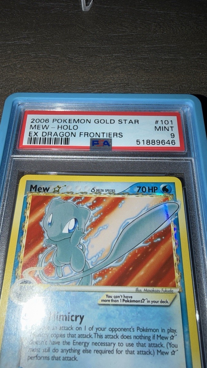 Pokémon Gold Star Mew Delta Species Holo EX Dragon Frontiers 101