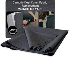 24 Inch X 3 Yard Upholstery Black Cambric Dust Cover Fabric Replacement for Sofa