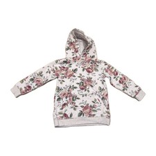 🍀 Kapuzenpullover Hoodie Gr. 116 Alana m. Bauchtasche & Rosenmuster