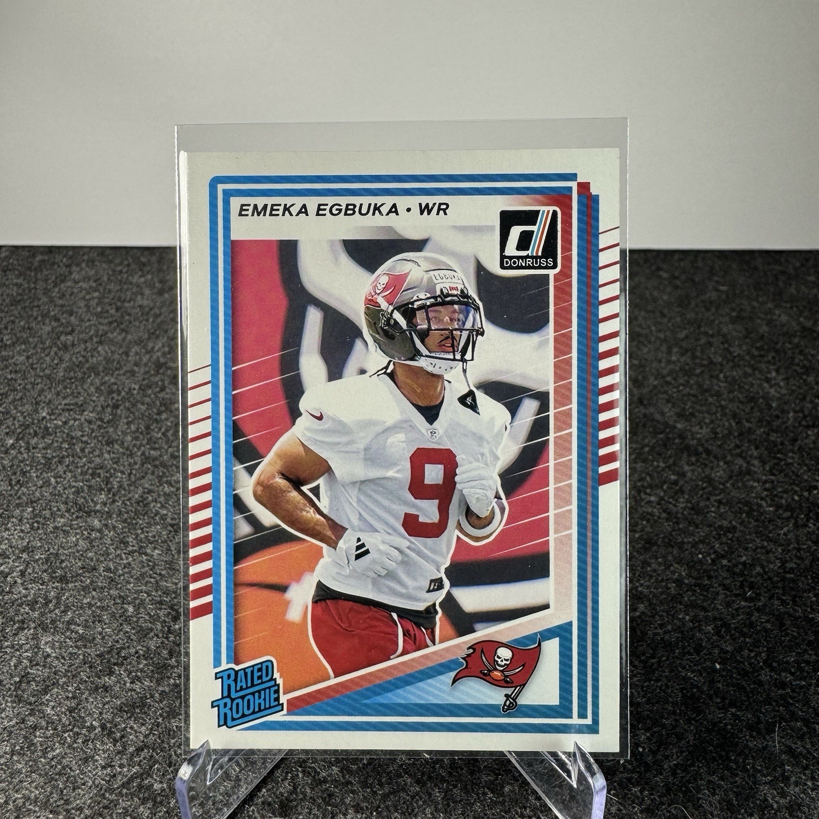 2025 Panini Donruss - Rated Rookie Emeka Egbuka RC #375 Tampa Bay Buccaneers