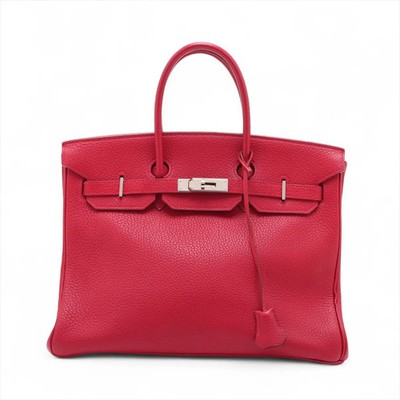 Hermès Birkin 35 Le Tournay Ardennes Rouge vif Silver Metal Fittings  F: 2002
