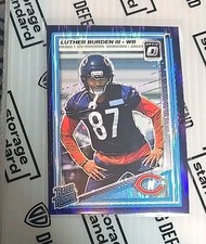 2025 Panini Donruss Optic Rated Rookie Luther Burden Purple Shock Prizm RC BEARS