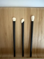 Natural Hair Eyeshadow Blending Angled Contour Nose Shader Makeup Brush Set Of 3