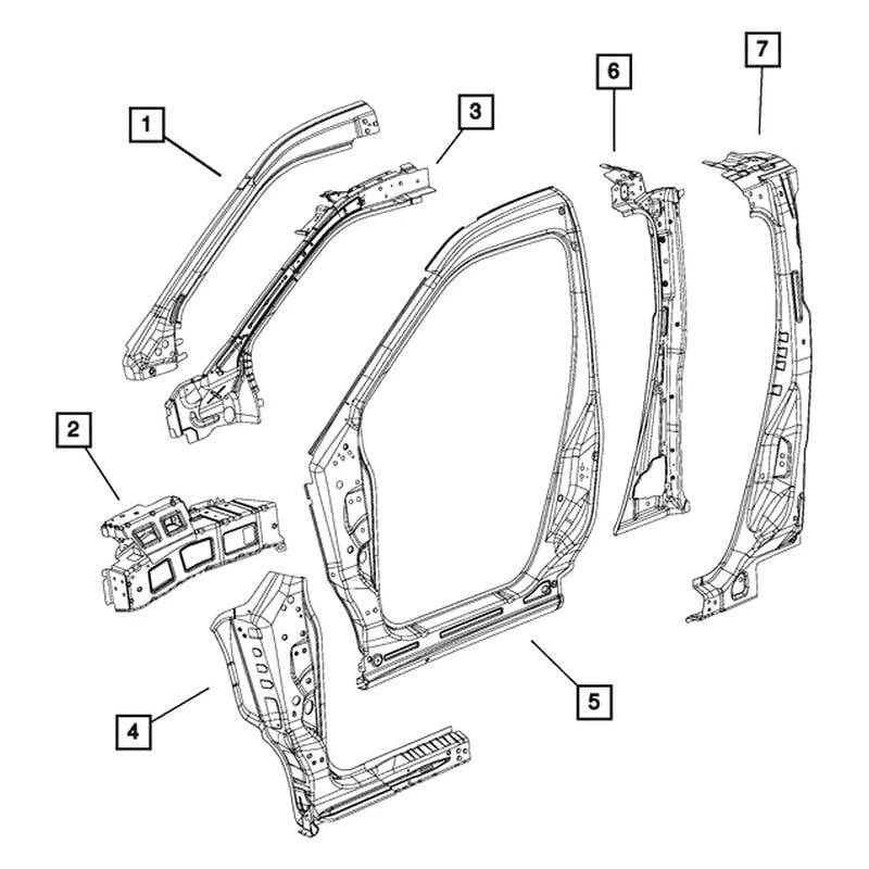For Ram ProMaster City 2015-2022 Mopar 68288718AA Body Side Aperture Outer Panel Foto 3 de 4