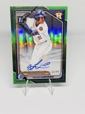 2024 Bowman Chrome Waner Luciano 1st ON-CARD AUTO Green  /99 - Astros