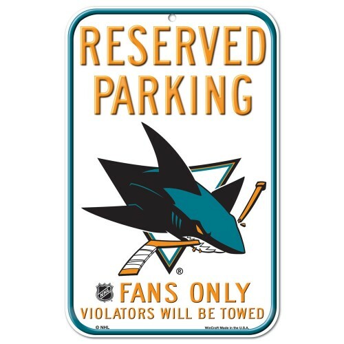 SAN JOSE SHARKS RESERVED PARKING FANS ONLY SIGN 11"X17" DURABLE POSTER - Picture 1 of 1