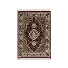 2'x3' Red Tebraz Mahi with Fish Design Soft Wool Hand Knotted Mat Rug G90993