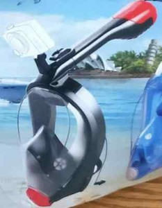 Snorkel Scuba 180 deg. Full Face Mask Swimming Underwater Diving GoPro Mount New