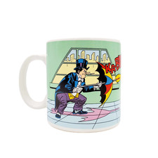 Vintage 1989 Applause Batman Robin Penguin Ceramic Coffee Mug Cup Glass