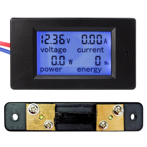 DC 6.5~100V 20-50-100A LCD Digital Combo Panel Display Volt Amp Power Watt Meter - Picture 10 of 17