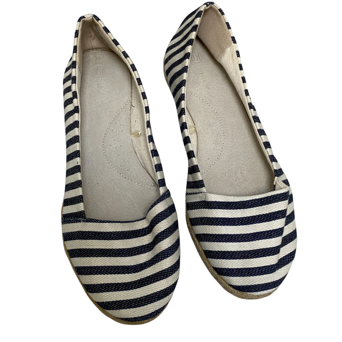 Navy flat shop espadrilles