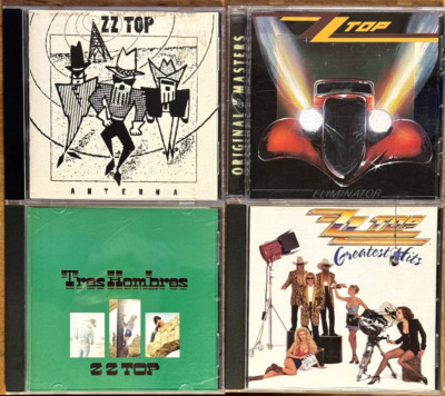 ZZ TOP - 4 CD LOT - TRES HOMBRES/GREATEST/ANTENNA/ELIMINATOR - CD'S