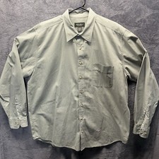 Eddie Bauer Shirt Men XLT Tall Relaxed Fit Cotton Pocket Button Front