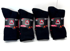Boys Youth Outdoor Super Soft Thermal Crew Socks 4 - 2 Packs SHOE SIZE 9 - 3.5