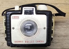 Vtg Moderne Kodak Brownie Bullet Camera w/Strap A Snapshot of History MCM Decor