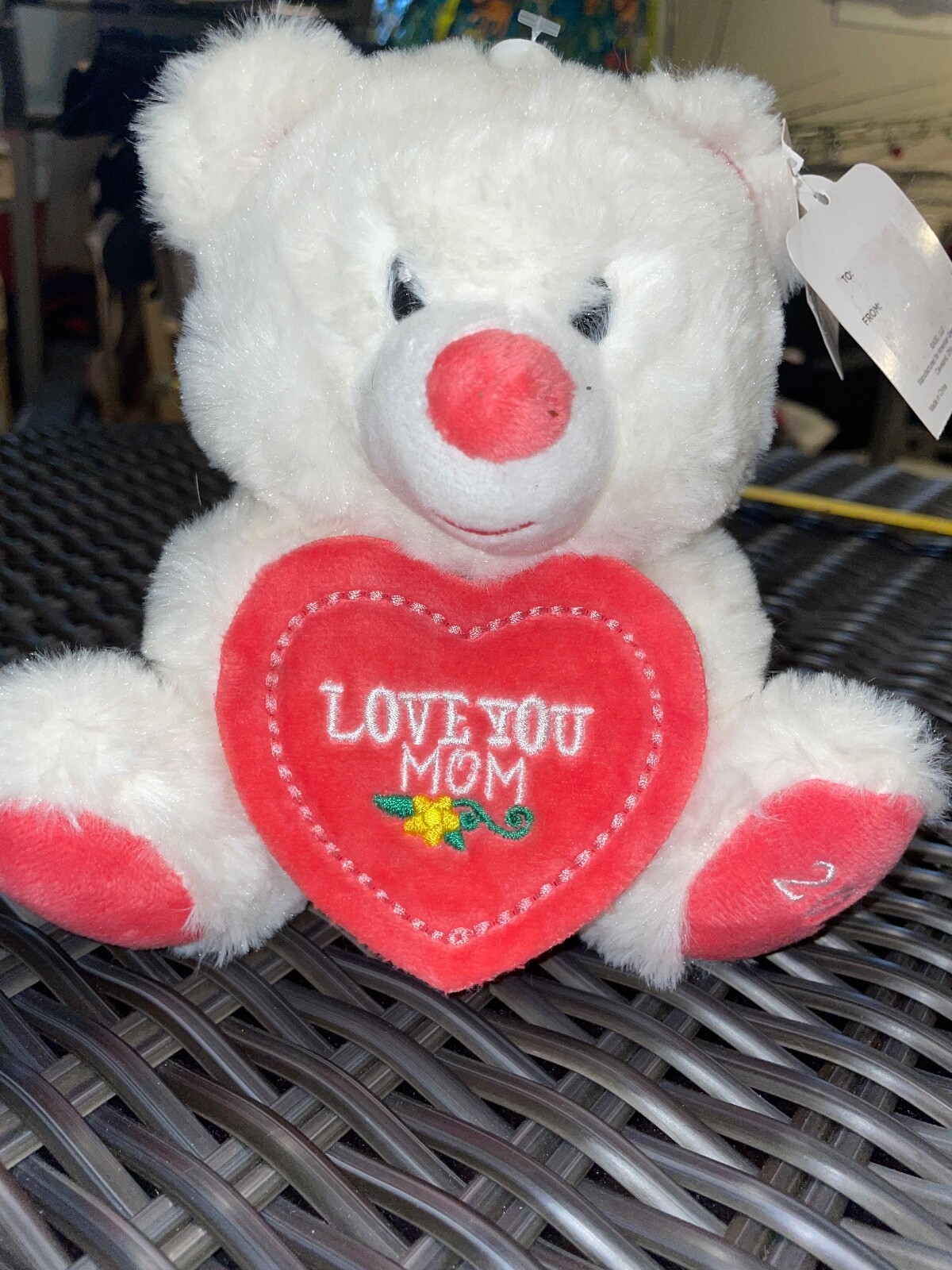 2022 American Greetings White Teddy Bear Plush Stuffed Animal Gift for Mom with Tag
