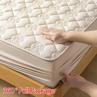 Mattress Cover Multi Size Fitted Sheet Bed Cover Machine-Wash Bedspreads Cover