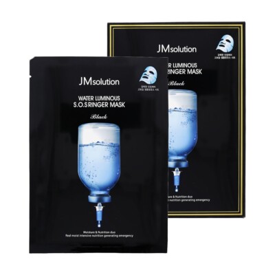 JM Solution Water Luminous S.O.S Ringer Mask Black 10ea