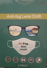 Anti-Fog Lens Cloth No Fog with Mask 5 Packs Brand New