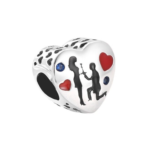 Charm Coppia Innamorati in argento 925 - Les Folies (Modello Pandora) - Foto 3 di 8