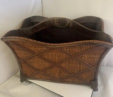 Rattan Basket Dayak Tribe Hand-Woven from Kalimantan, Borneo, Mid 20th Century