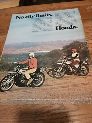 #ad 1972 Honda No City Limits Magazine Ad $3.99