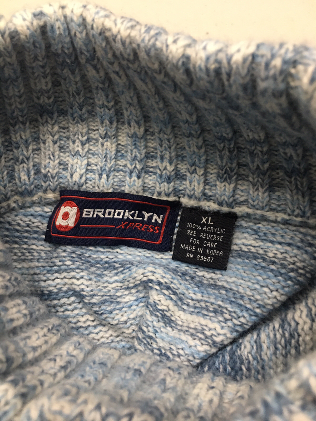 brooklyn express pullover turtleneck sweater stri… - image 6