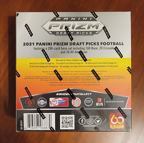 2021 Panini Prizm Football NFL Draft Picks Mega Box - 1 Orange Ice Auto per Box - Picture 2 of 4