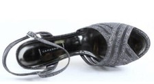 New 69 Caparros Novak Dressy Formal Sandals Shoes Heels Mercury Glitz Sz. 10