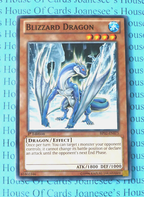 blizzard yugioh card Falcon variation to centering Blizzard Dragon BP02-EN075 Yu-Gi-Oh Card