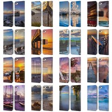 CELEBRATE LIFE GALLERY BEACHES 2 LEATHER BOOK WALLET CASE FOR APPLE iPOD TOUCH