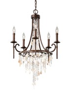 Heritage Bronze Cascade 5-light Chandelier With Cascading Glass & Shell Strands on sale Heritage Bronze Cascade 5-light Chandelier With Cascading Glass & Shell Strands on sale