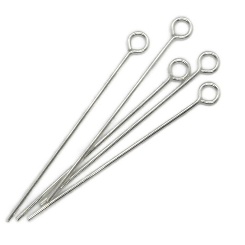925 Sterling Silver EYE PINS 1", 1.5", 2" inch wholesale bulk