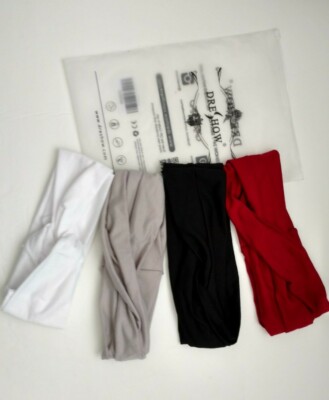 4 Pack Criss Cross DRESHOW 1950's Vintage Style/ Modern Elastic Women Turban New
