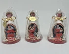 Vtg 2002 BRADFORD EXCHANGE EDITIONS Coca-Cola Holiday Heirloom Santa Bells Set 3