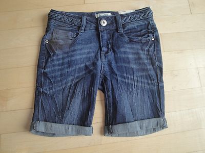 Bermuda Mudd Girls Taille 7 - Denim Stretch Avec Ceinture Ajustable