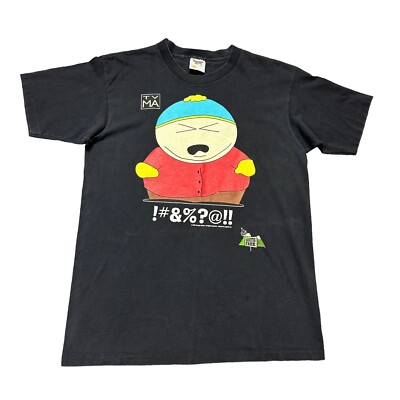 Vintage South Park 1997 Eric Cartman Comedy Central T-Shirt Tennessee River Sz L